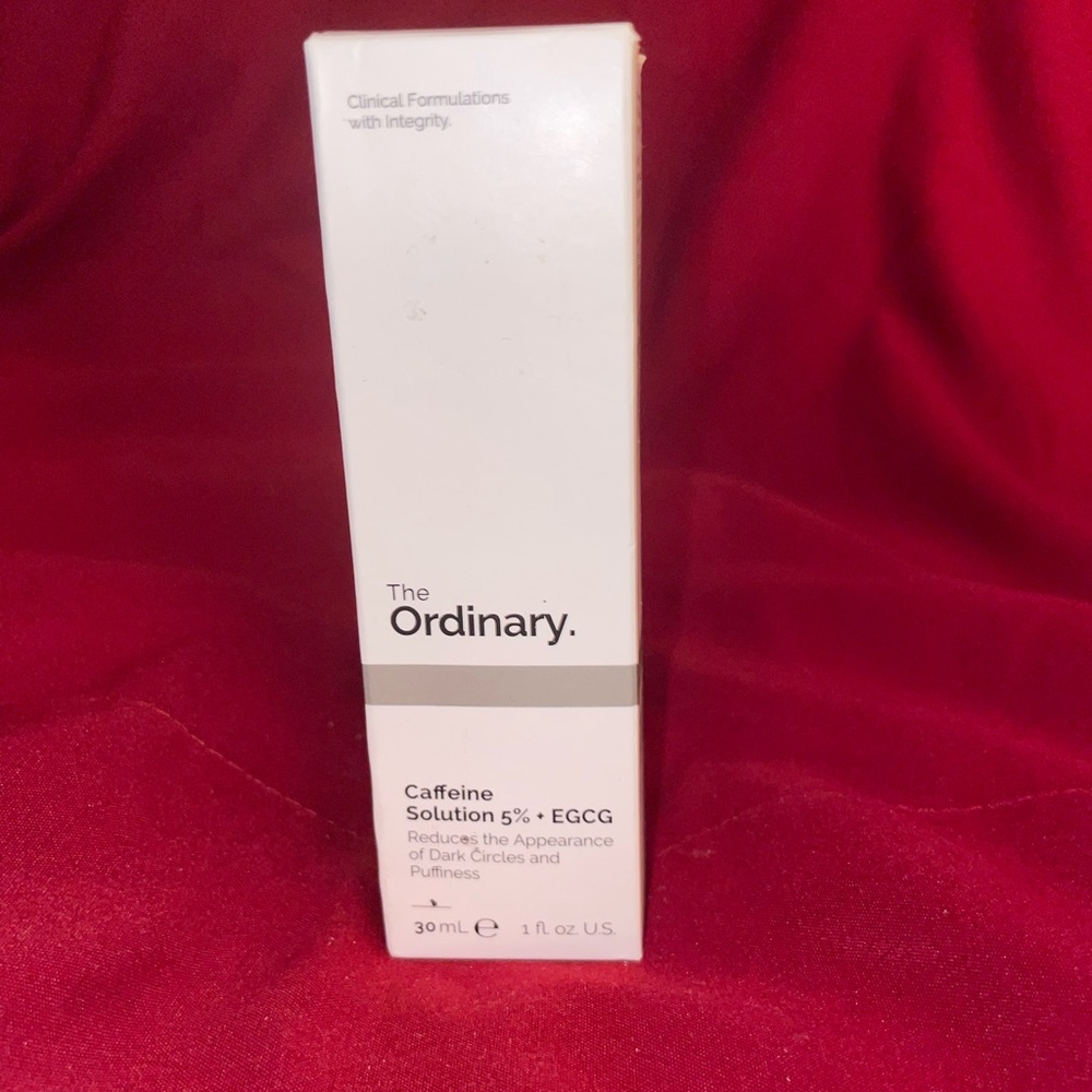 The Ordinary Caffeine Solution with White and Gray Packaging